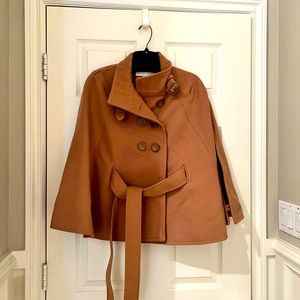 NY&Co New York & Co camel color capelet cape jacket